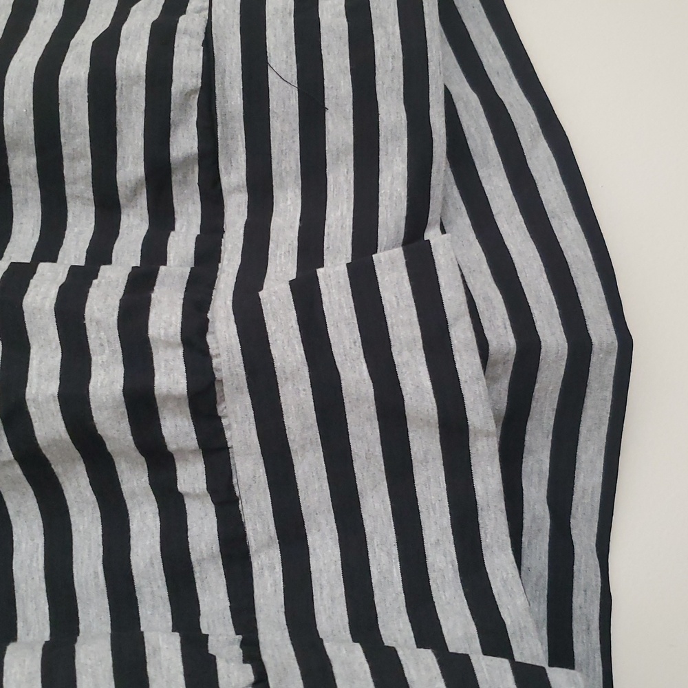 Hot Topic Black and Gray Striped Lace Top - Picture 11 of 14